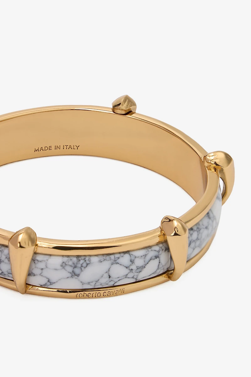 Rigid marble-effect bracelet