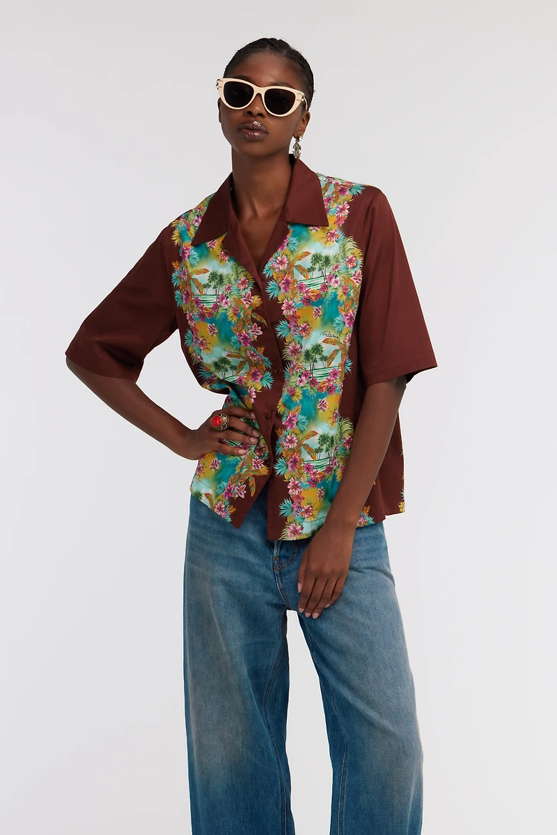 Hawaii Print Short Sleeve Shirt