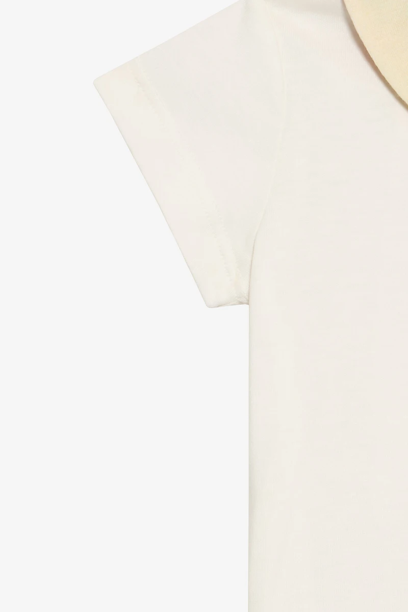 Milk White T-Shirt with RC Monogram and Butterflies