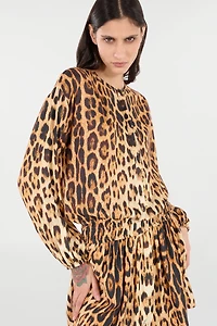Short Dress With Jaguar Skin Print