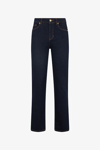 Straight-Leg Jeans With Embroidered Logo