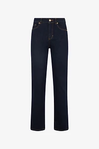 Straight-Leg Jeans With Embroidered Logo