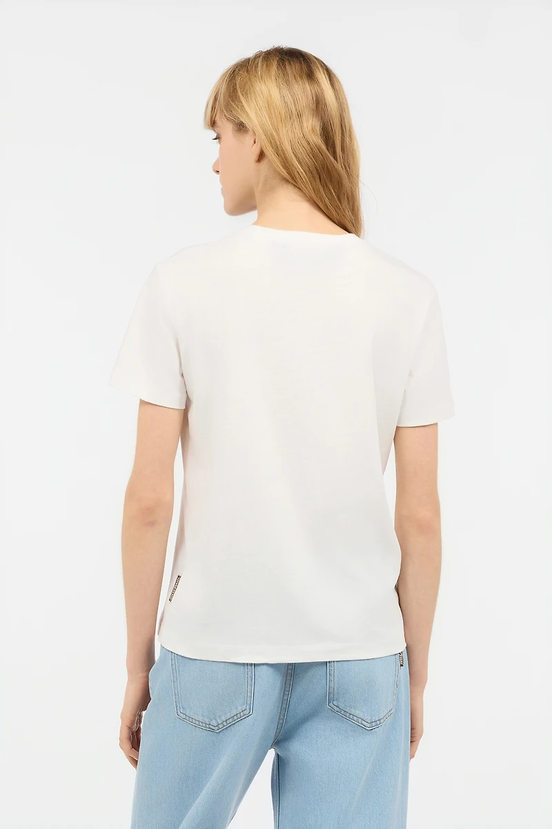 T-Shirt With Graphic And JC Monogram