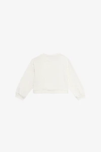 Ivory Sweatshirt with Jaguar Skin Print
