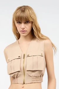 Crop Top With Utility Pockets