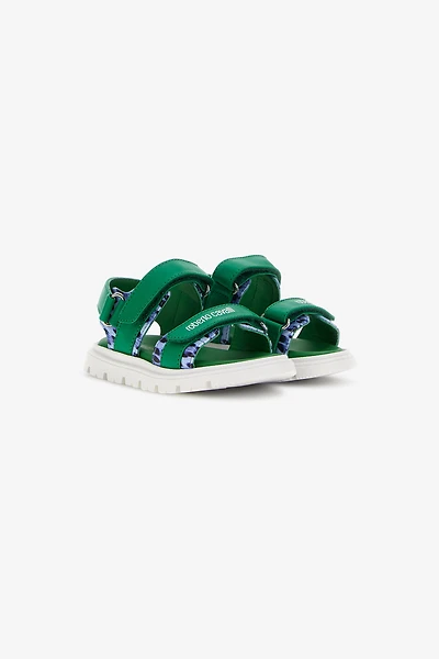 RC logo sandals
