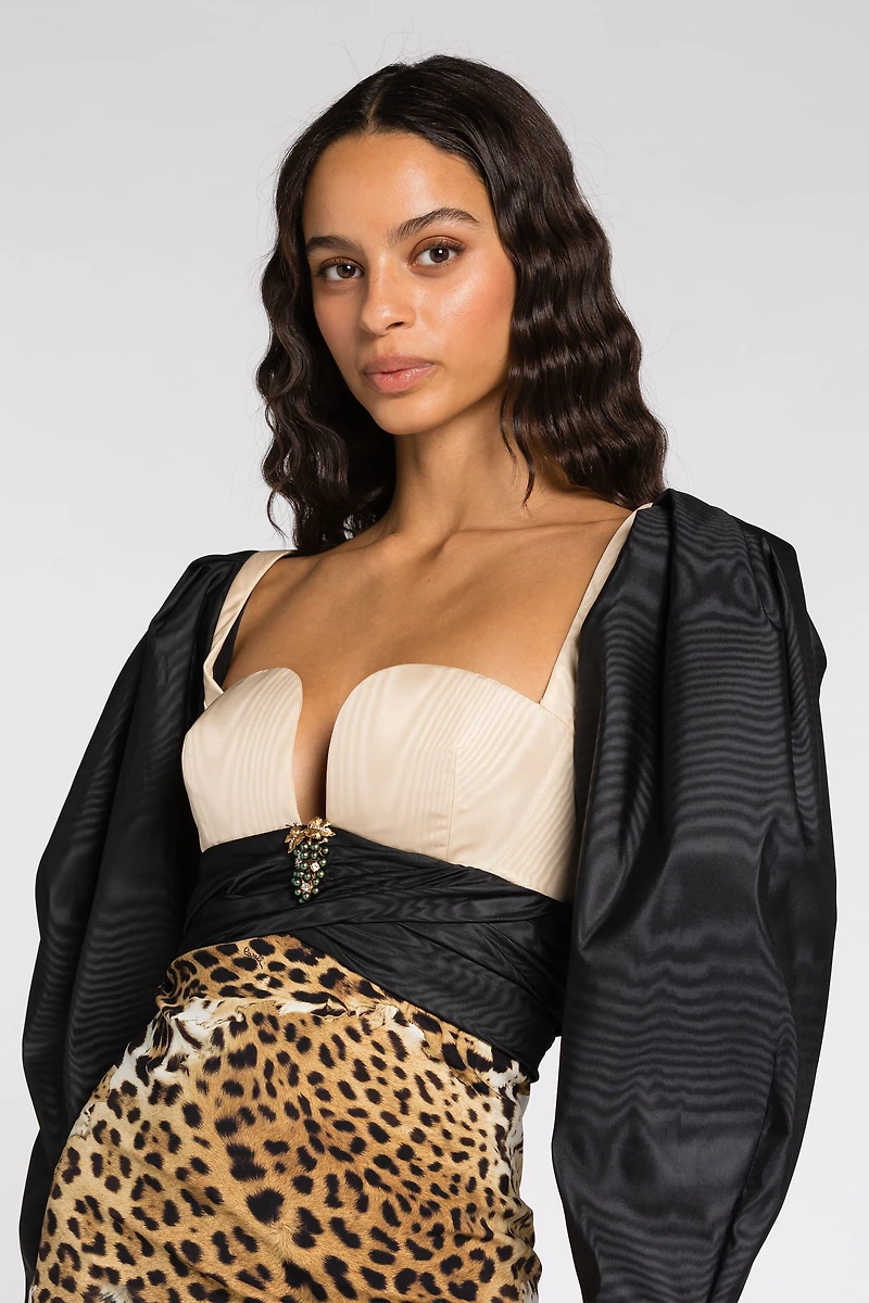 Leopard-print mini dress