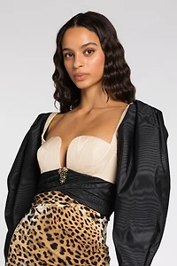 Leopard-print mini dress