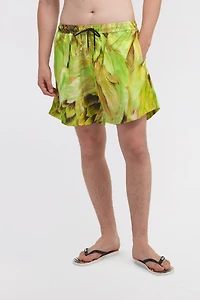 Plumange print swim trunks