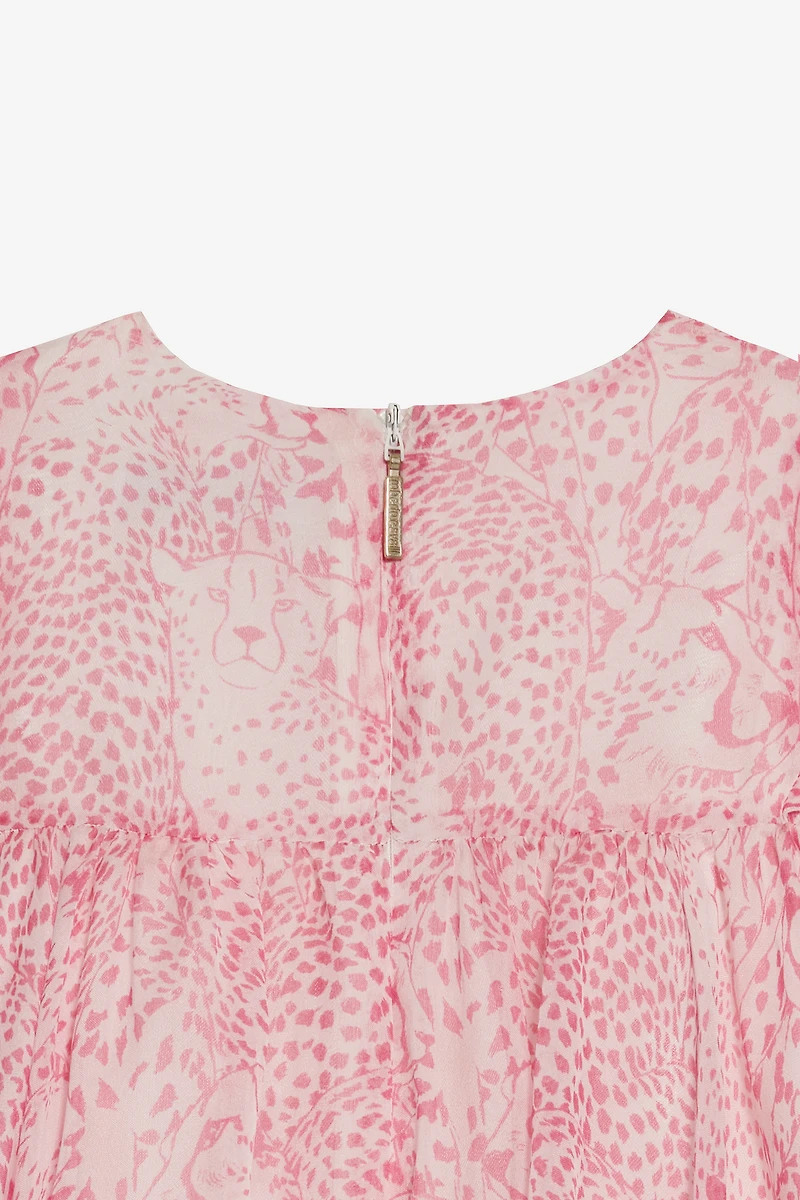 Silk Dress With Cheetah Print