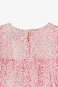 Silk Dress With Cheetah Print