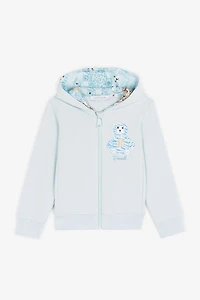 Teddy Bear-Print Cotton Hoodie