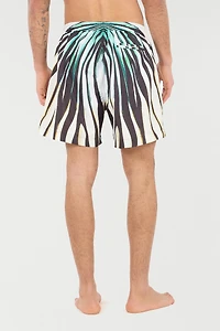 Ray Of Gold Print Nylon Sea Shorts