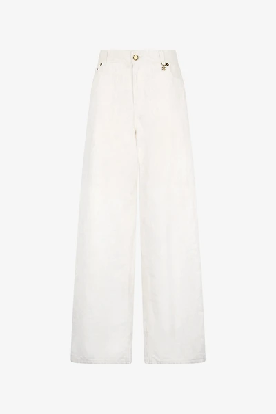 Wall Print Wide Leg Trousers