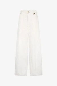 Wall Print Wide Leg Trousers