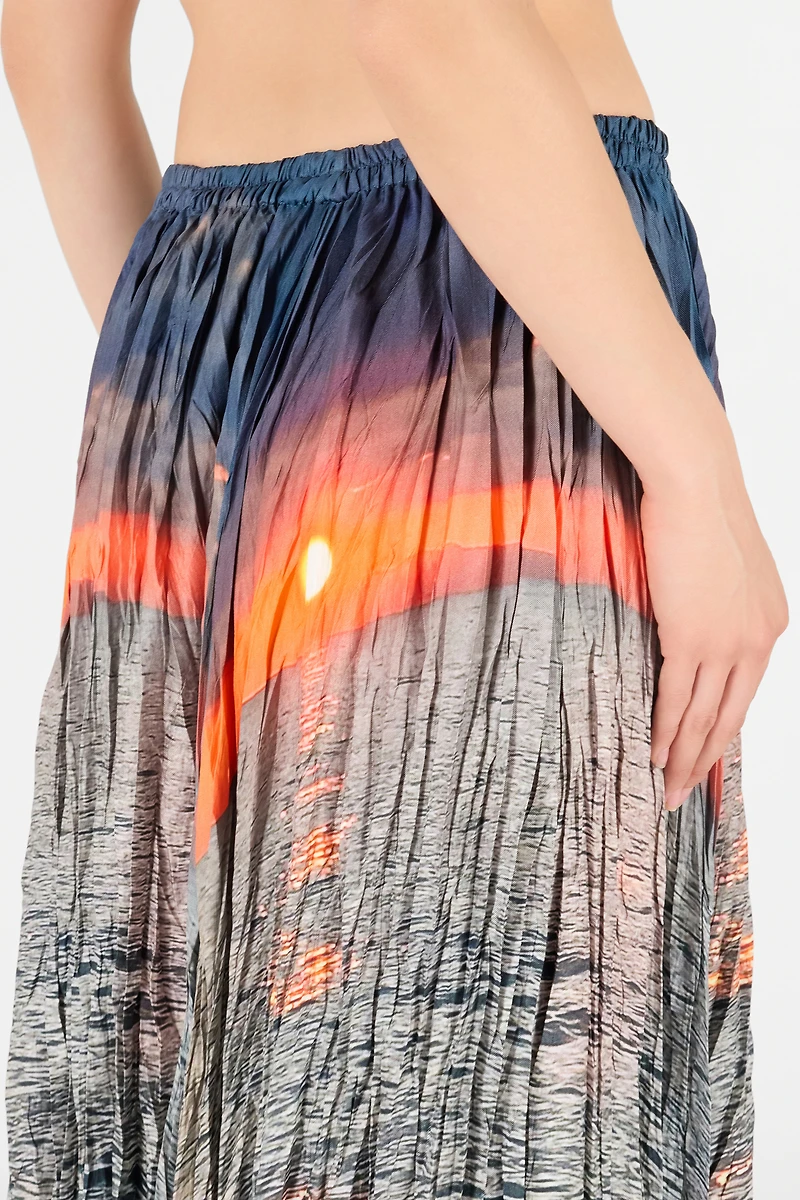 Sunrise Print Skirt