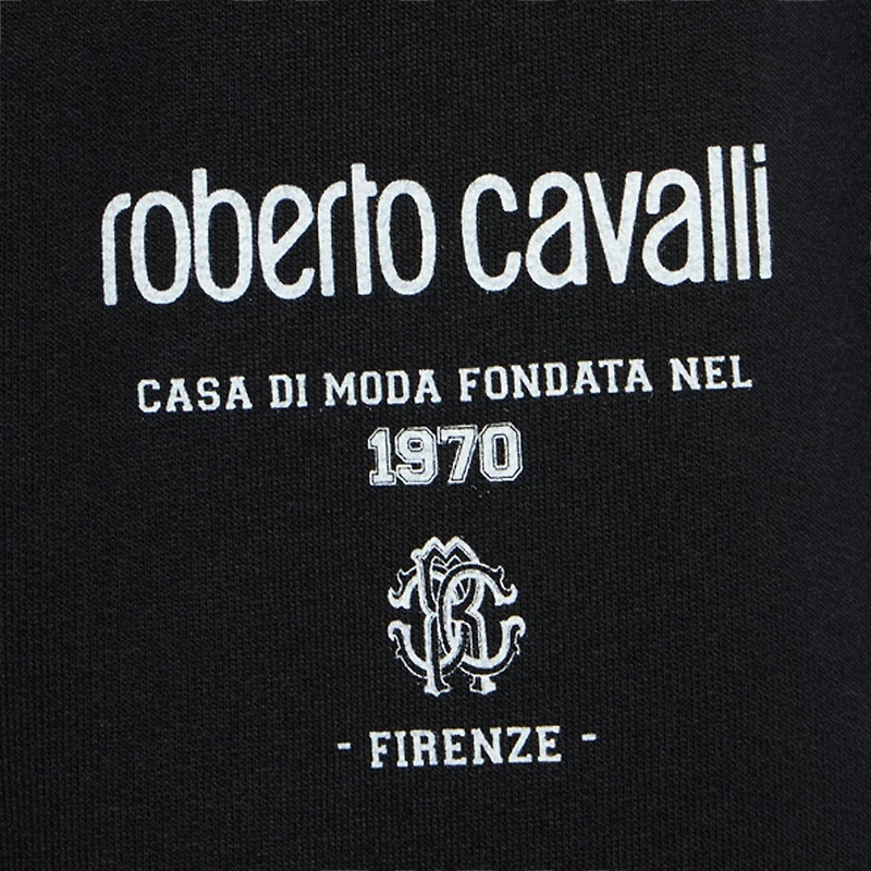Black Track Pants with Logo Print