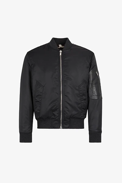 Logo-Embroidered Bomber Jacket