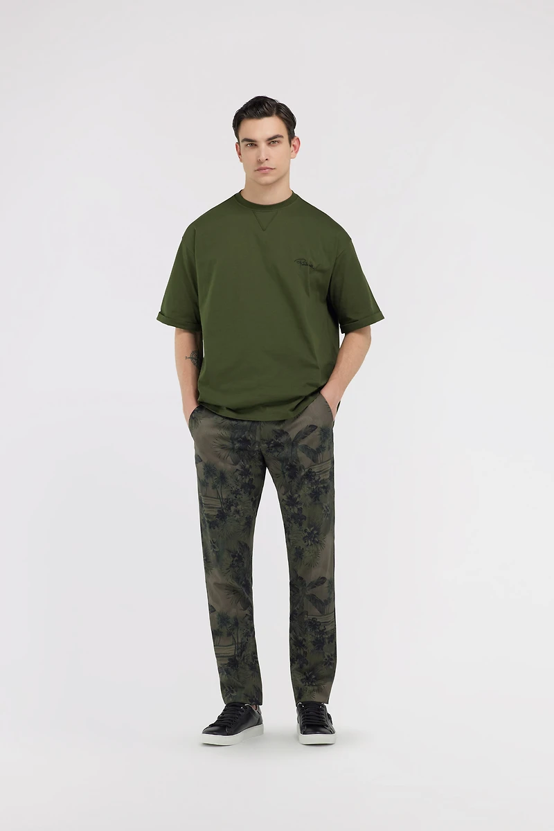 Green T-Shirt Embroidered Signature