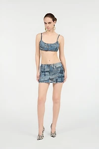 Patchwork Capsule Collection Denim Mini Skirt