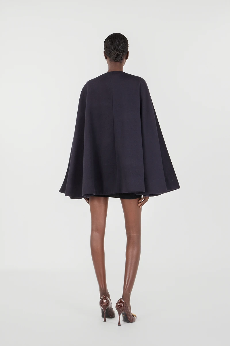 Cashmere-Blend Cape Coat
