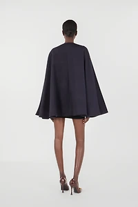 Cashmere-Blend Cape Coat