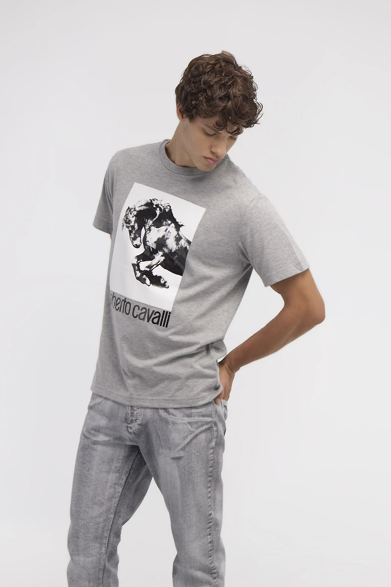 T-shirt with Horse logo and print