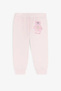 Teddy Bear-Embroidered Sweatpants
