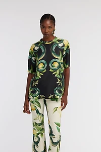 Lemon and Snake print t-shirt
