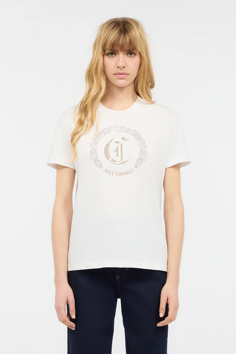 Cotton T-Shirt With Studs