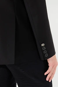 Double-Breasted Wool-Blend Blazer