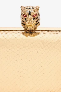 Tiger Leather Clutch