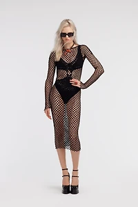 Knit swimsuit cover-up