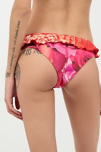 Garden Rose And Cheetah Skin Trikini