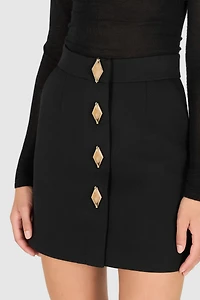 Miniskirt With Jewel Buttons