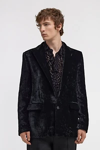 Blazer with Broccato Print
