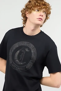 T-Shirt With Mini-Studded Logo