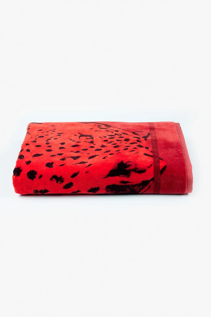 Big Cat Print Beach Towel
