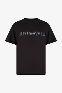 Black T-Shirt With Just Cavalli Logo