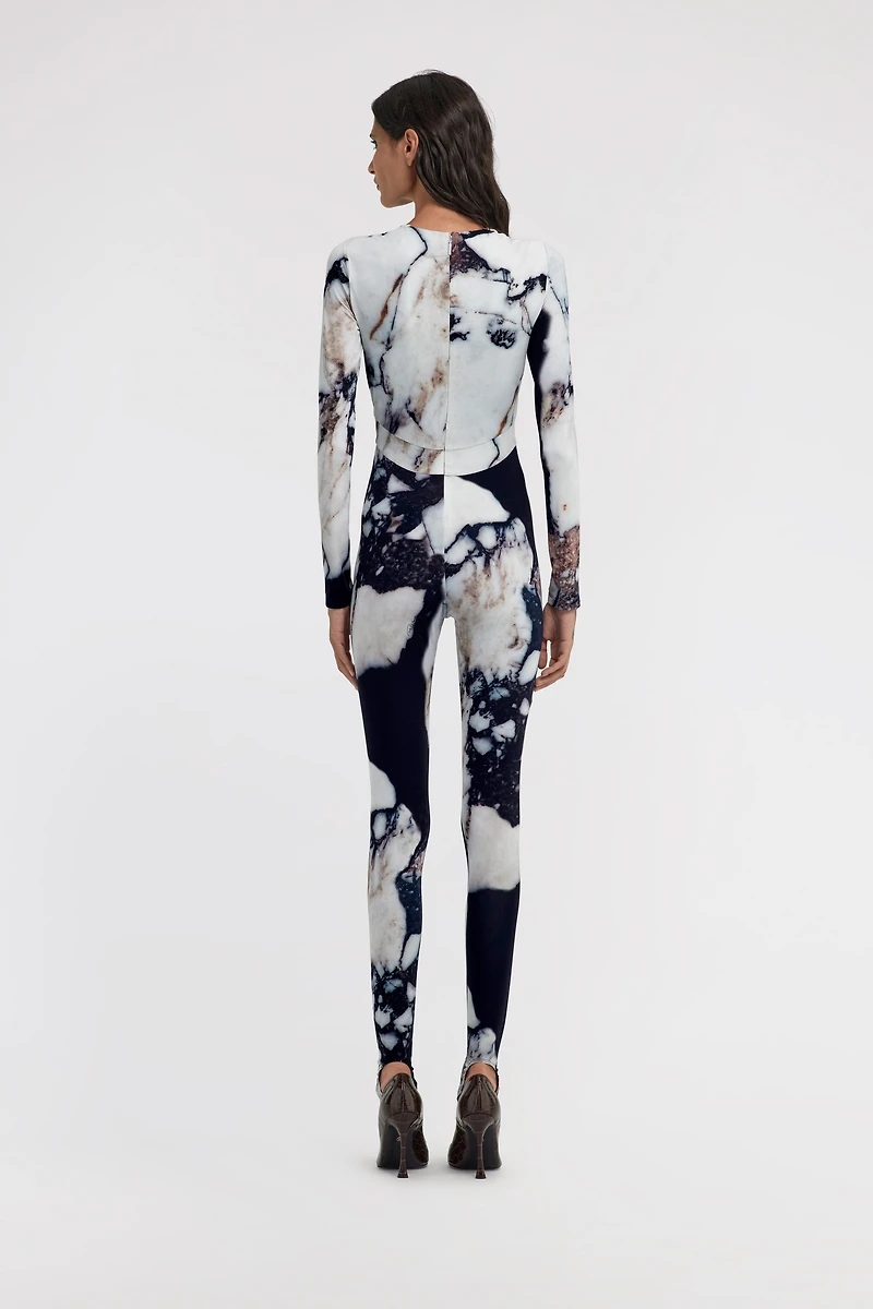 Marble Print Jumpsuit