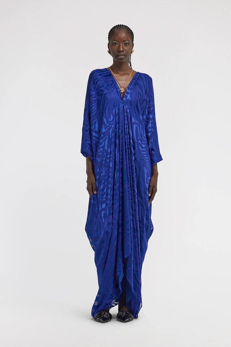 Dévoré Zebra Print Kaftan