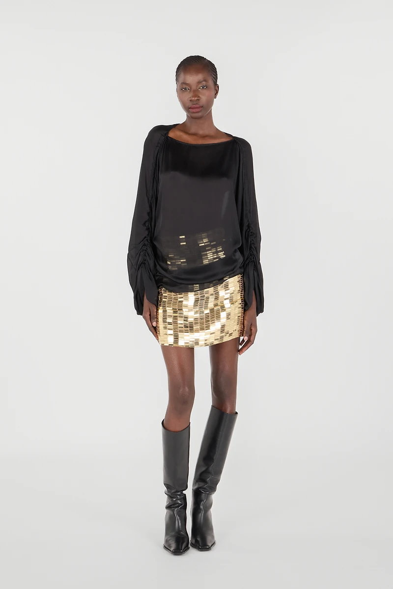Miniskirt With Gold Appliqués