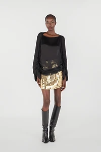 Miniskirt With Gold Appliqués