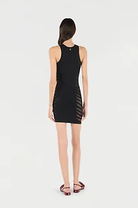 Dress with Perforated Zebra Pattern