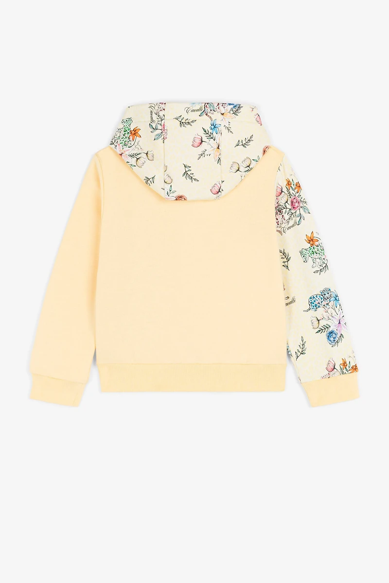 Floral-print hoodie