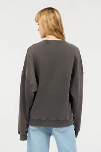 Sweatshirt With Bejeweled Logo Studs