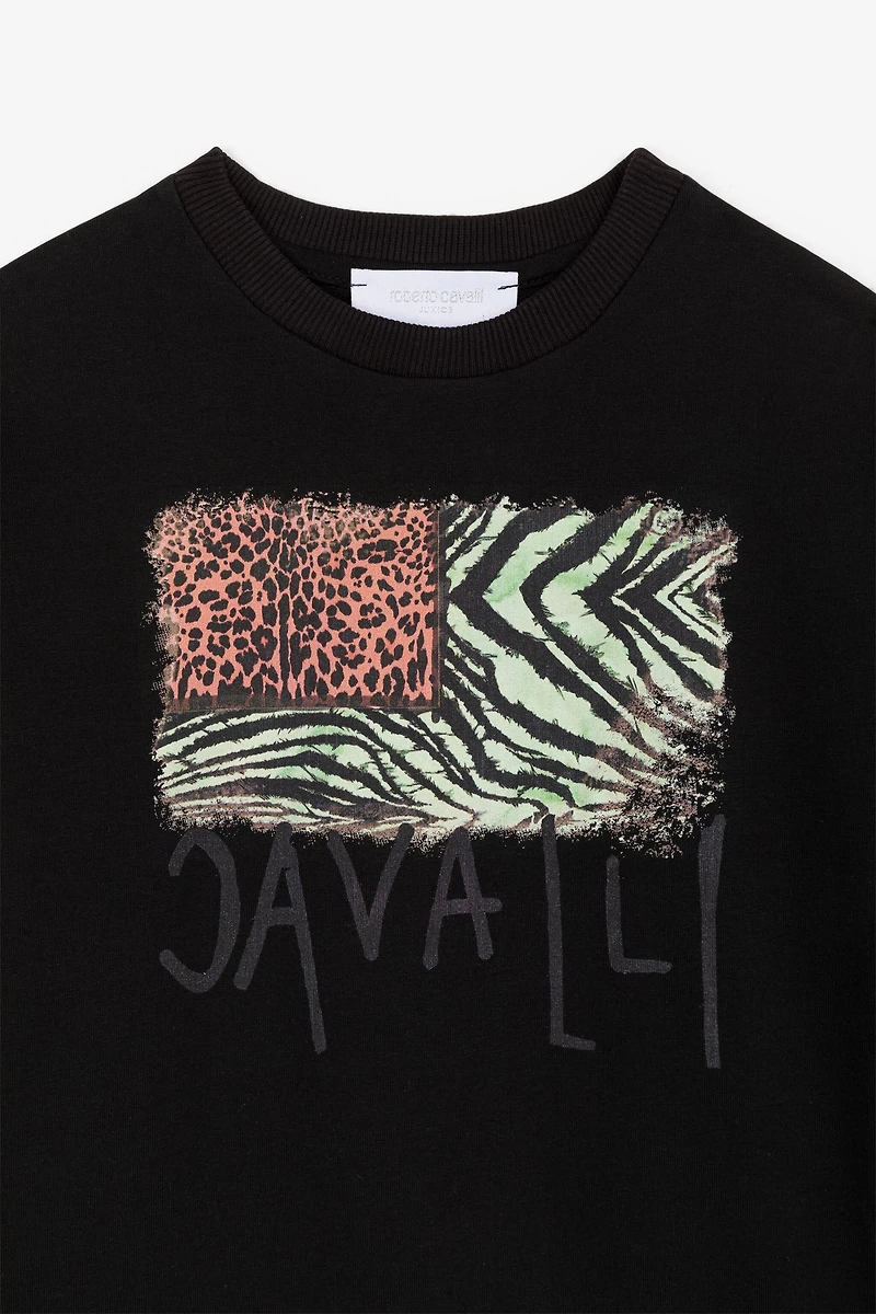 Animalier Patchwork-Print Sweatshirt