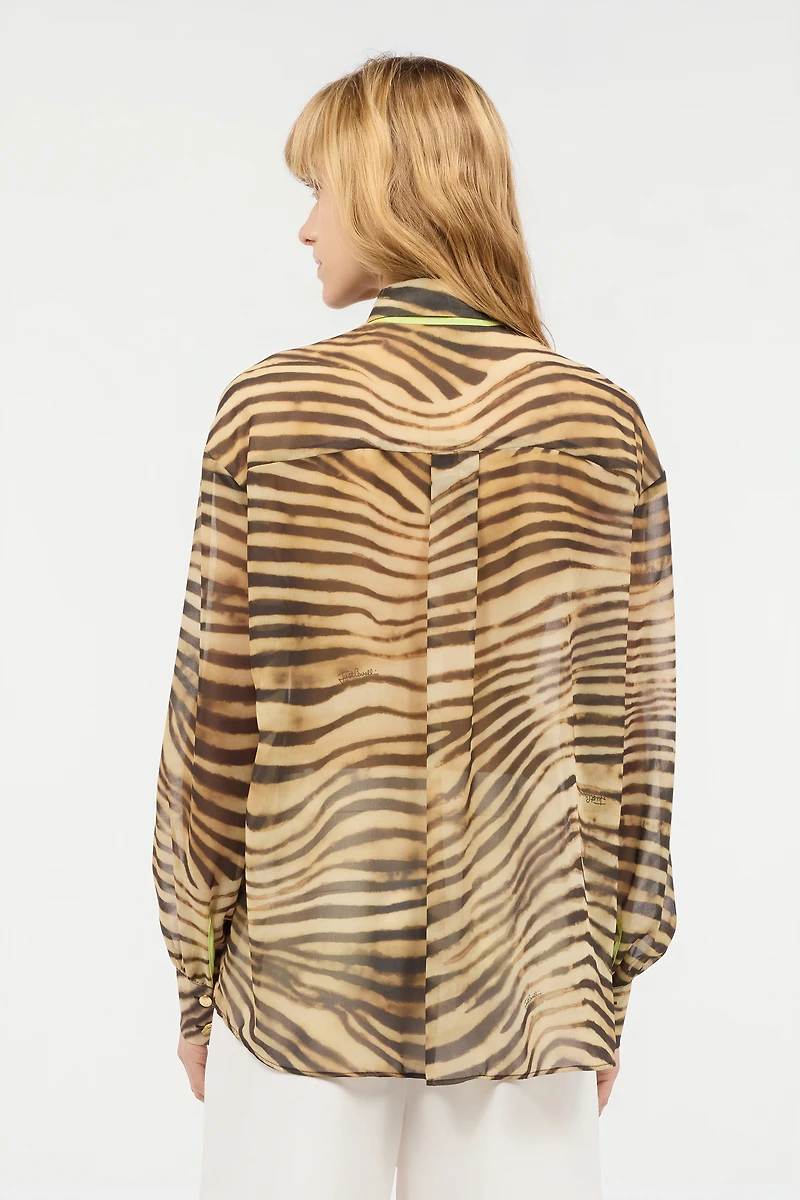 Shirt With Tiger Skin Print