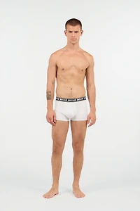 White Boxer With Logo Waistband