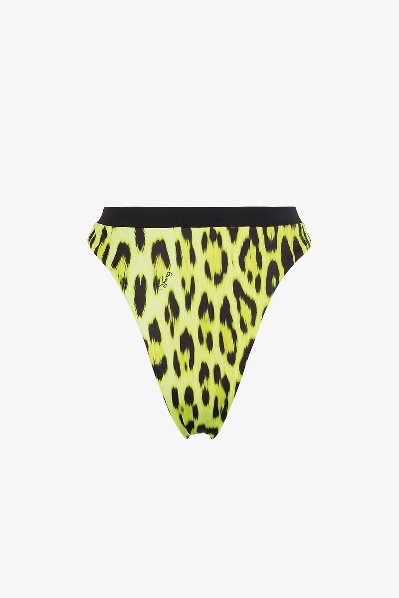 Leopard-print bikini bottoms